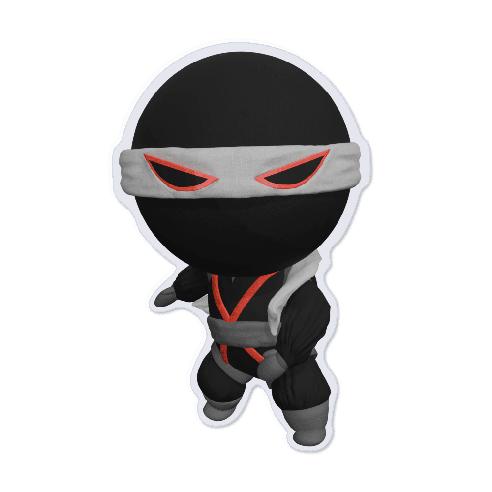 QA Ninjas mascot – agile cartoon ninja for quality assurance.