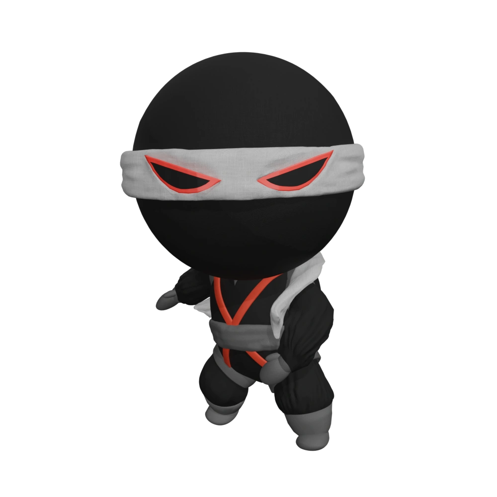 QA Ninjas mascot – agile cartoon ninja for quality assurance.