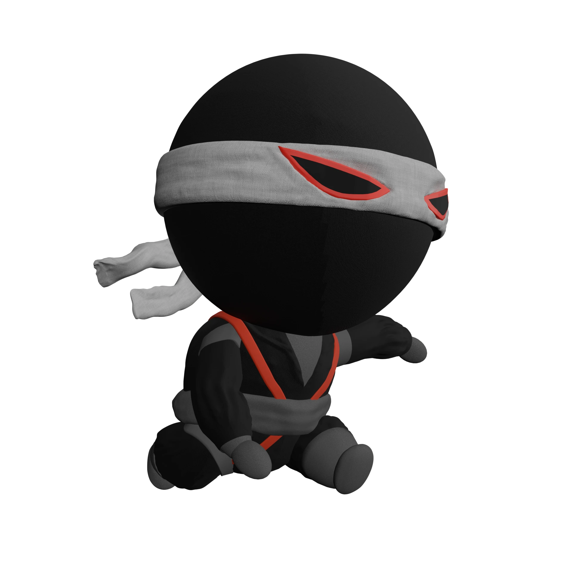 QaNinjas mascot with sword surrounded by software testing icons.